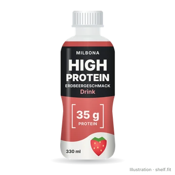 Illustration: Flasche Milbona High Protein Drink Erdbeer, 330 ml