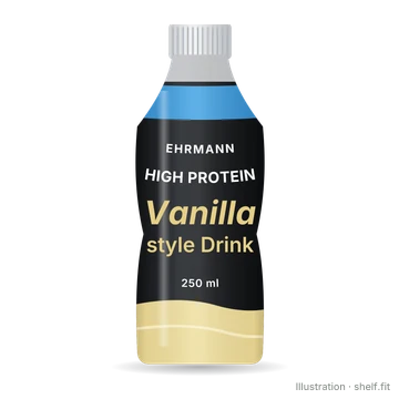 Illustration: Flasche Ehrmann High Protein Drink Vanilla Style, 250 ml