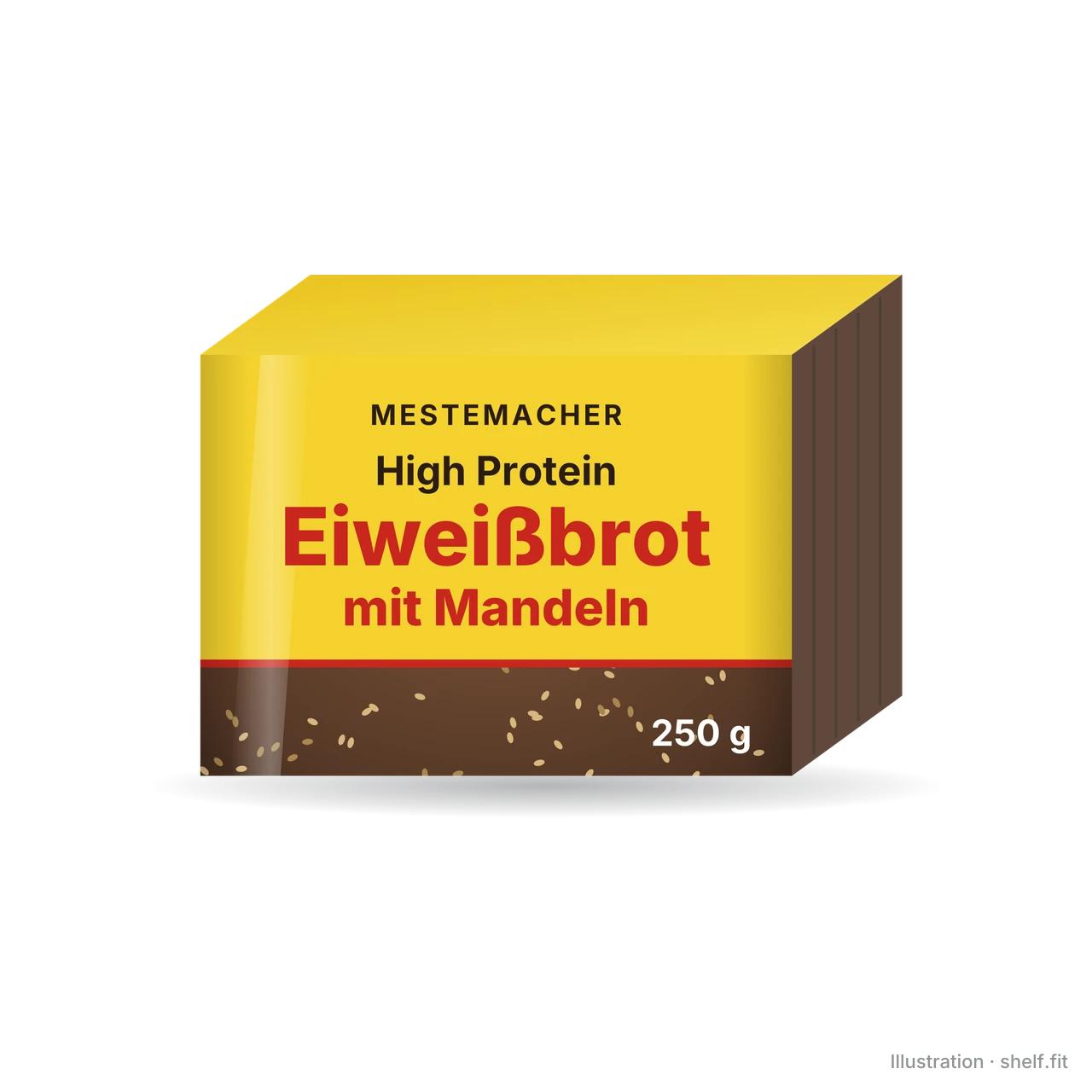 Illustration: High Protein Eiweißbrot mit Mandeln