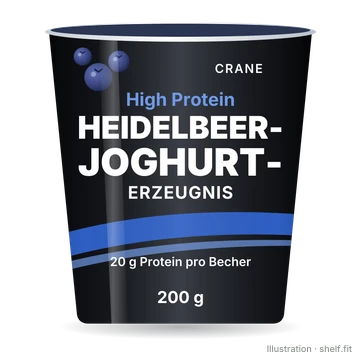 Illustration: Becher crane High Protein Heidelbeer-Joghurt-Erzeugnis, 200 g