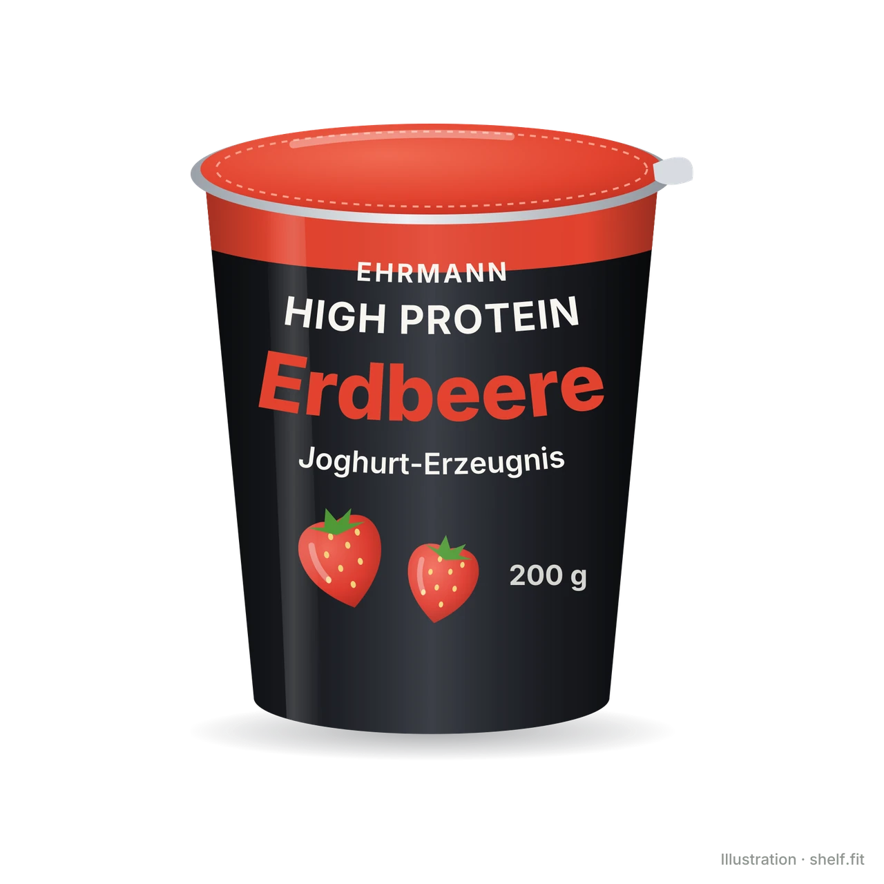 Illustration: Becher Ehrmann High Protein Joghurt Erdbeere, 200 g