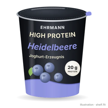 Illustration: Becher Ehrmann High Protein Joghurt Heidelbeere, 200 g
