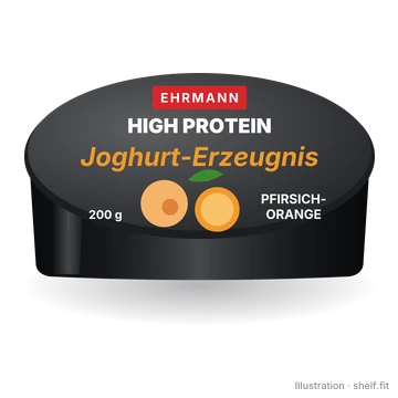 Illustration: High Protein Joghurt-Erzeugnis Pfirsich-Orange