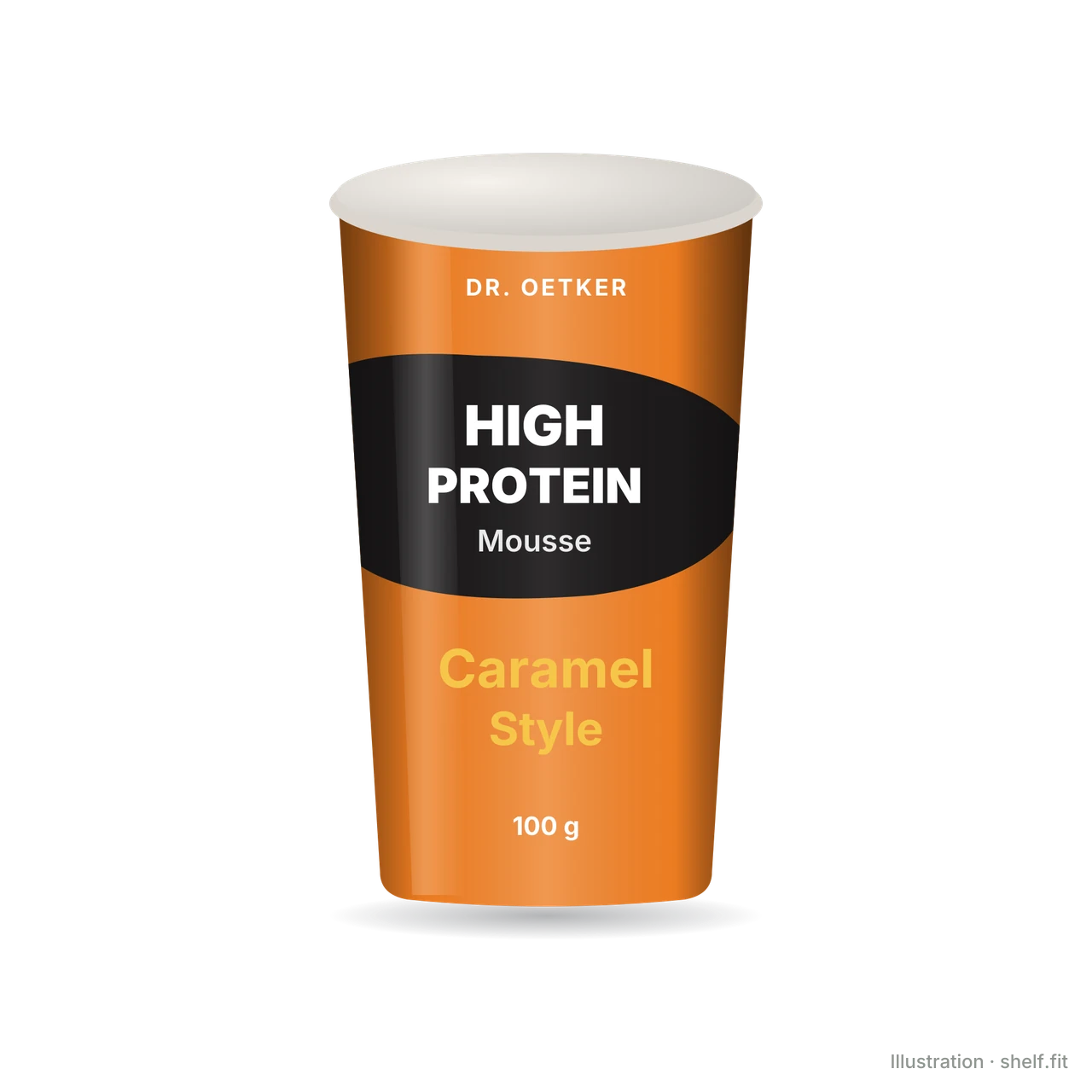 Illustration: Becher Dr. Oetker High Protein Mousse Caramel Style, 100 g