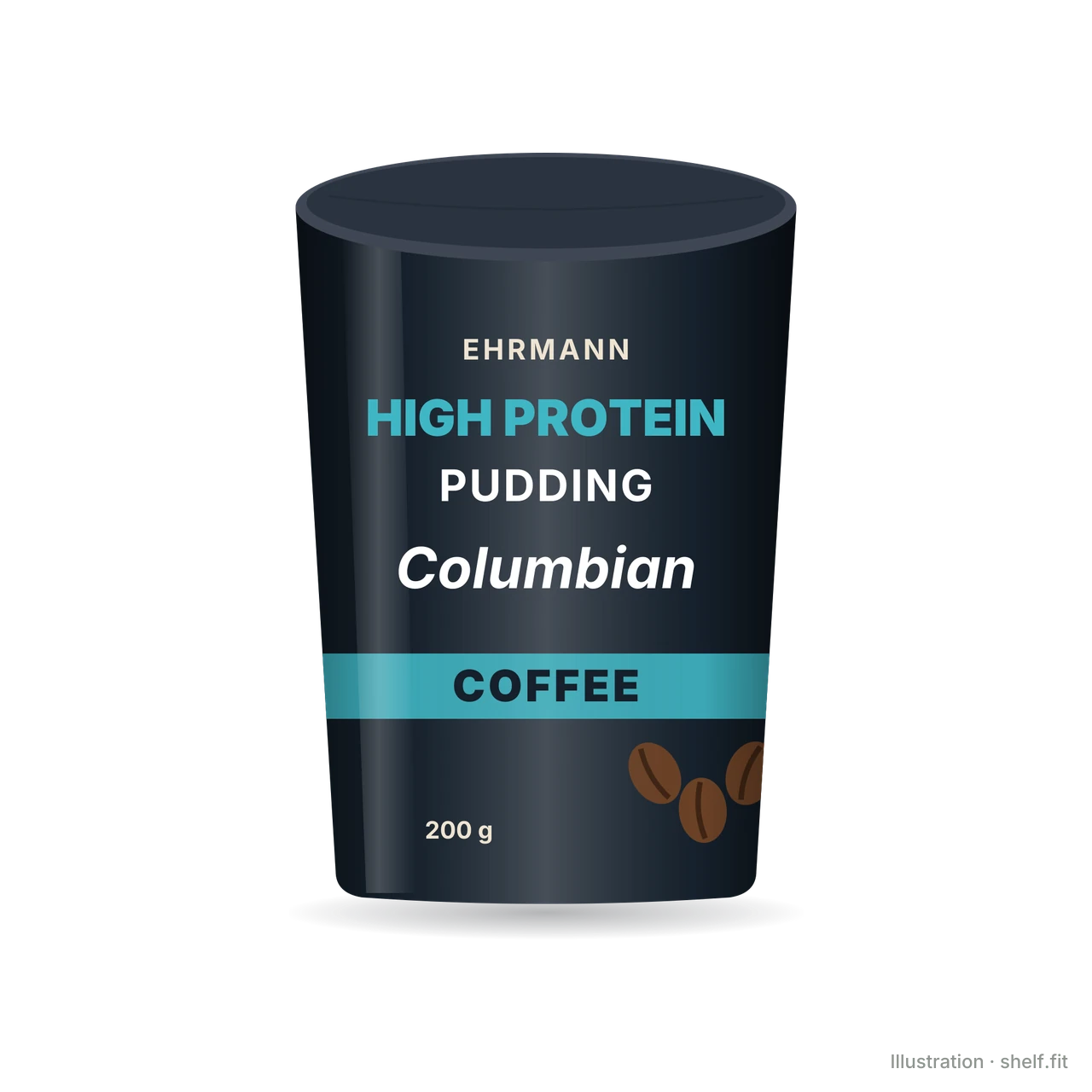 Illustration: Becher Ehrmann High Protein Pudding Columbian Coffee, 200 g