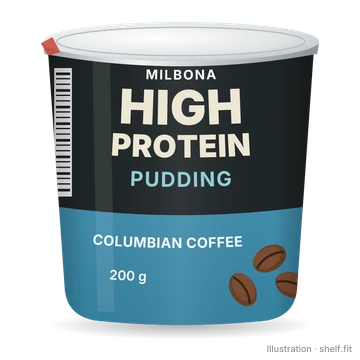 Illustration: Becher Milbona High Protein Pudding Columbian Coffee, 200-g-Becher