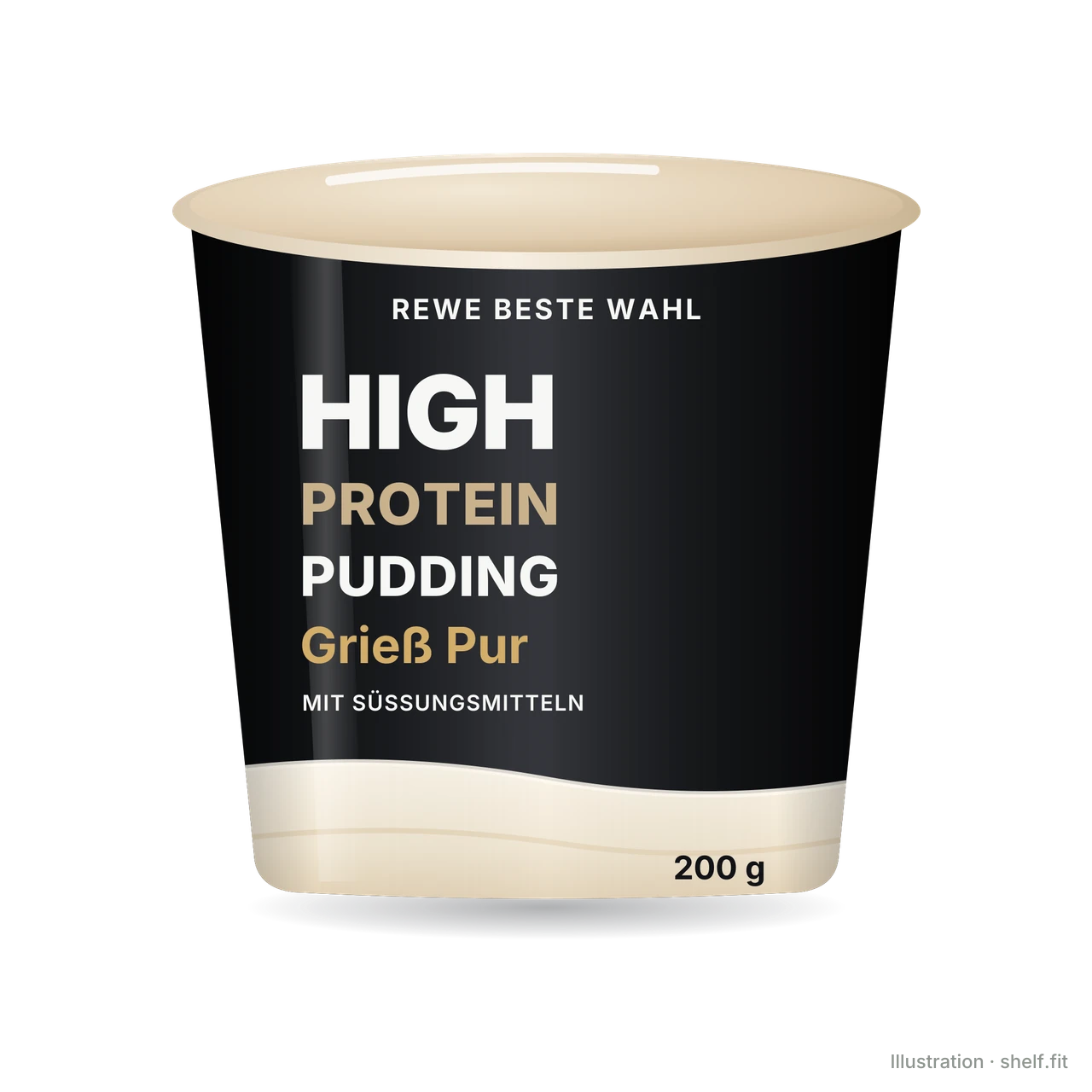Illustration: REWE Beste Wahl High Protein semolina pudding plain cup, 200 g
