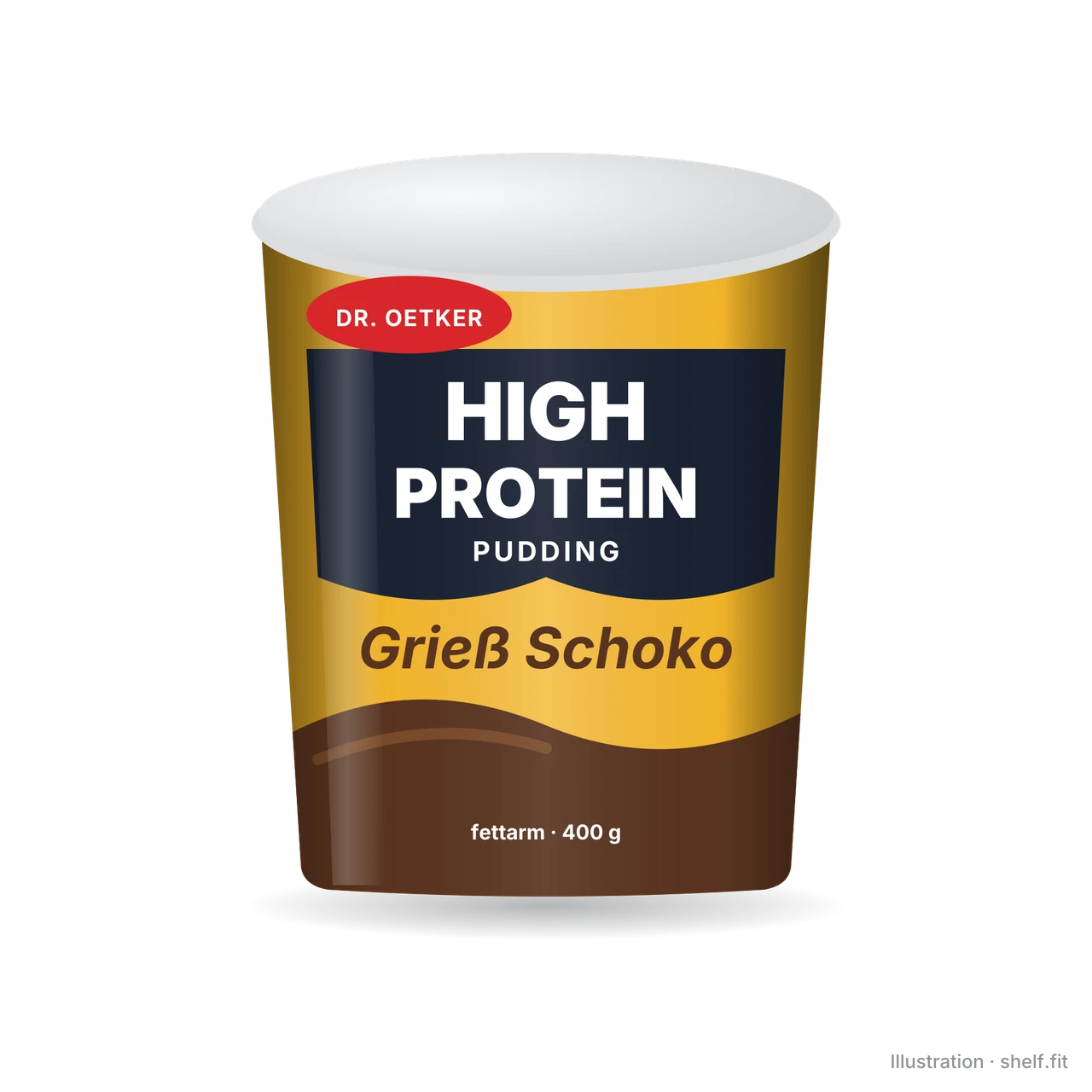 Illustration: High Protein Pudding Grieß Schoko