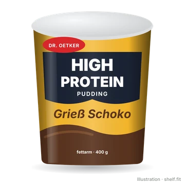 Illustration: High Protein Pudding Grieß Schoko