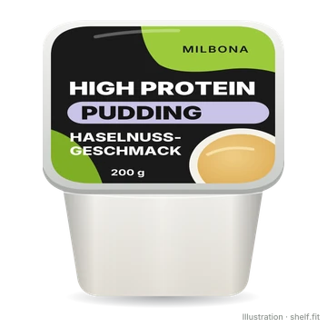 Illustration: Becher Milbona High Protein Pudding Haselnuss, 200 g