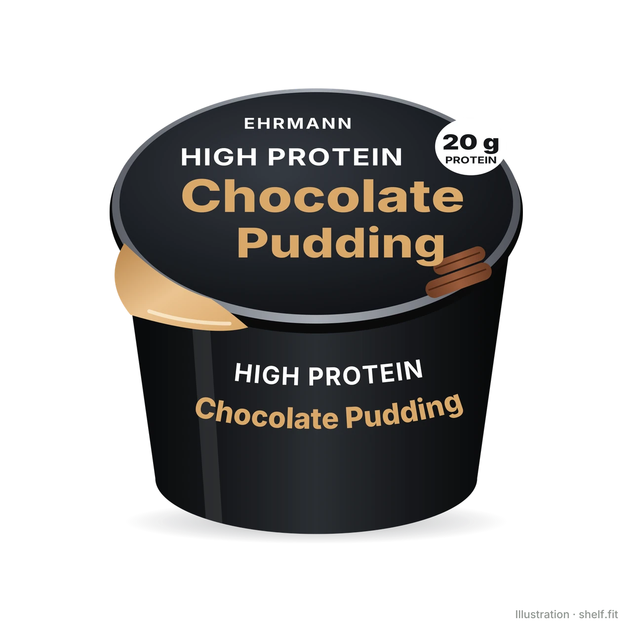 Illustration: Becher Ehrmann High Protein Pudding Schoko, 200 g