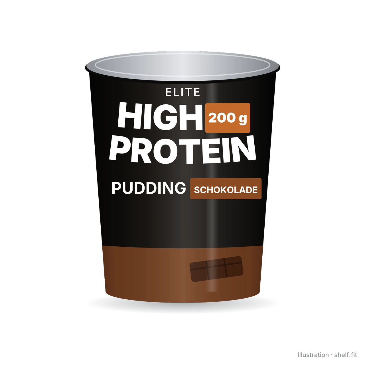 Illustration: High Protein Pudding Schokolade