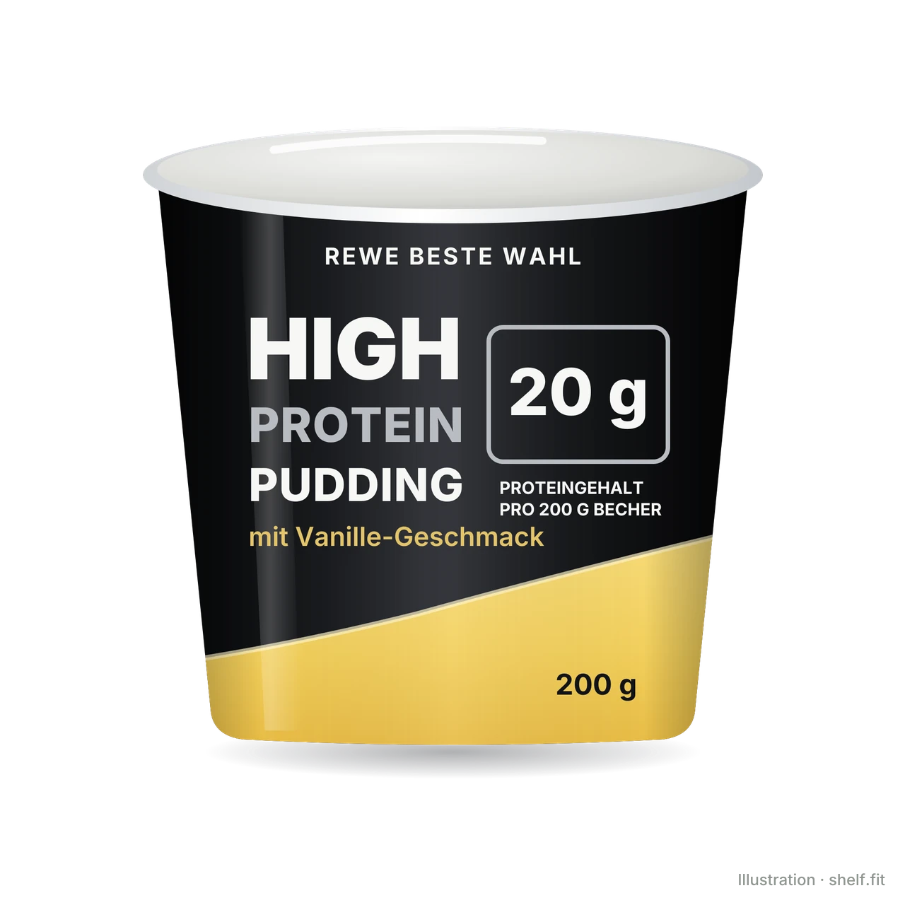 Illustration: Cup of REWE Beste Wahl High Protein Pudding Vanilla, 200 g