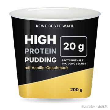 Illustration: Becher REWE Beste Wahl High Protein Pudding Vanille, 200 g