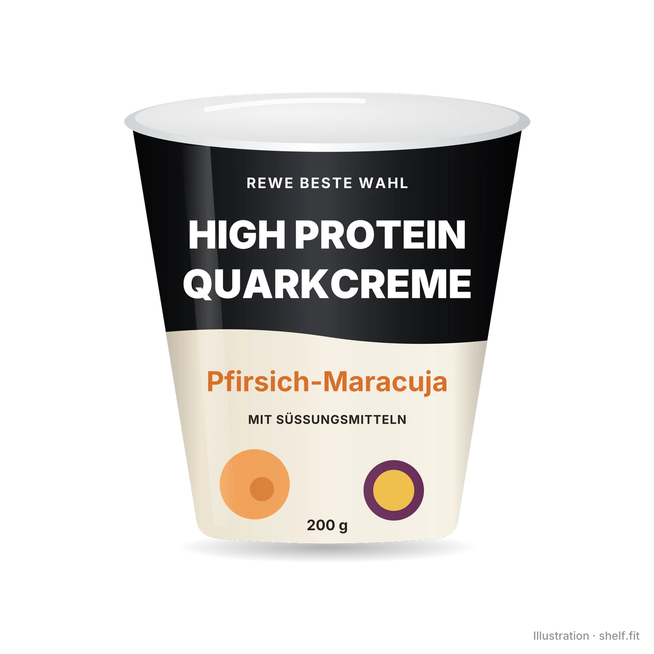 Illustration: High Protein Quarkcreme Pfirsich-Maracuja