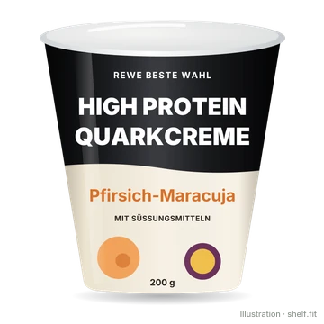 Illustration: High Protein Quarkcreme Pfirsich-Maracuja