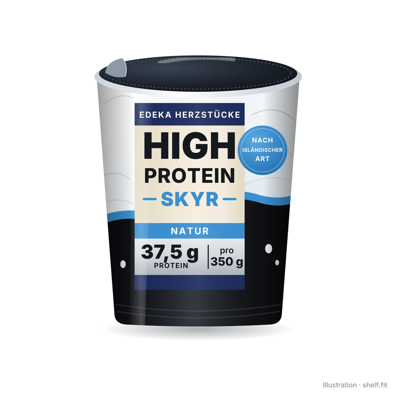 Illustration: Becher EDEKA Herzstücke High Protein Skyr Natur, 350 g