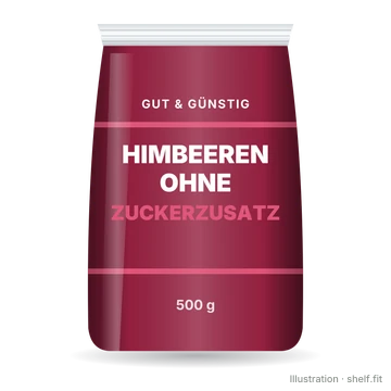Illustration: Himbeeren ohne Zuckerzusatz