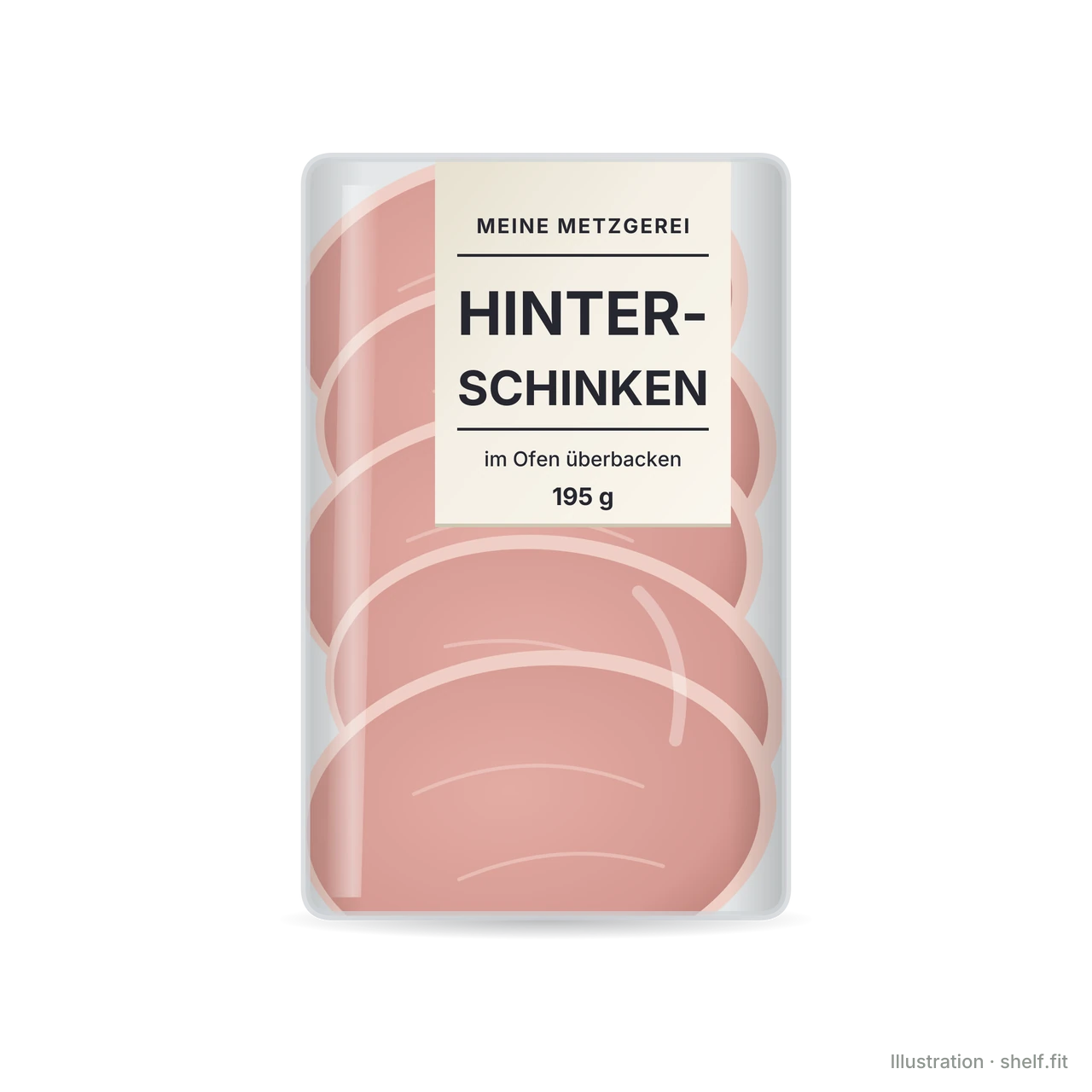 Illustration: Packung Meine Metzgerei Hinterschinken