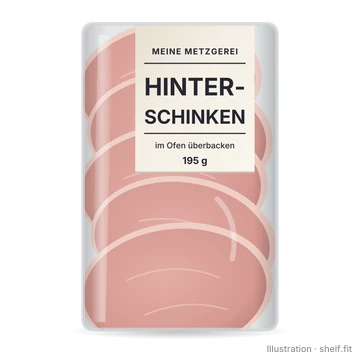 Illustration: Packung Meine Metzgerei Hinterschinken