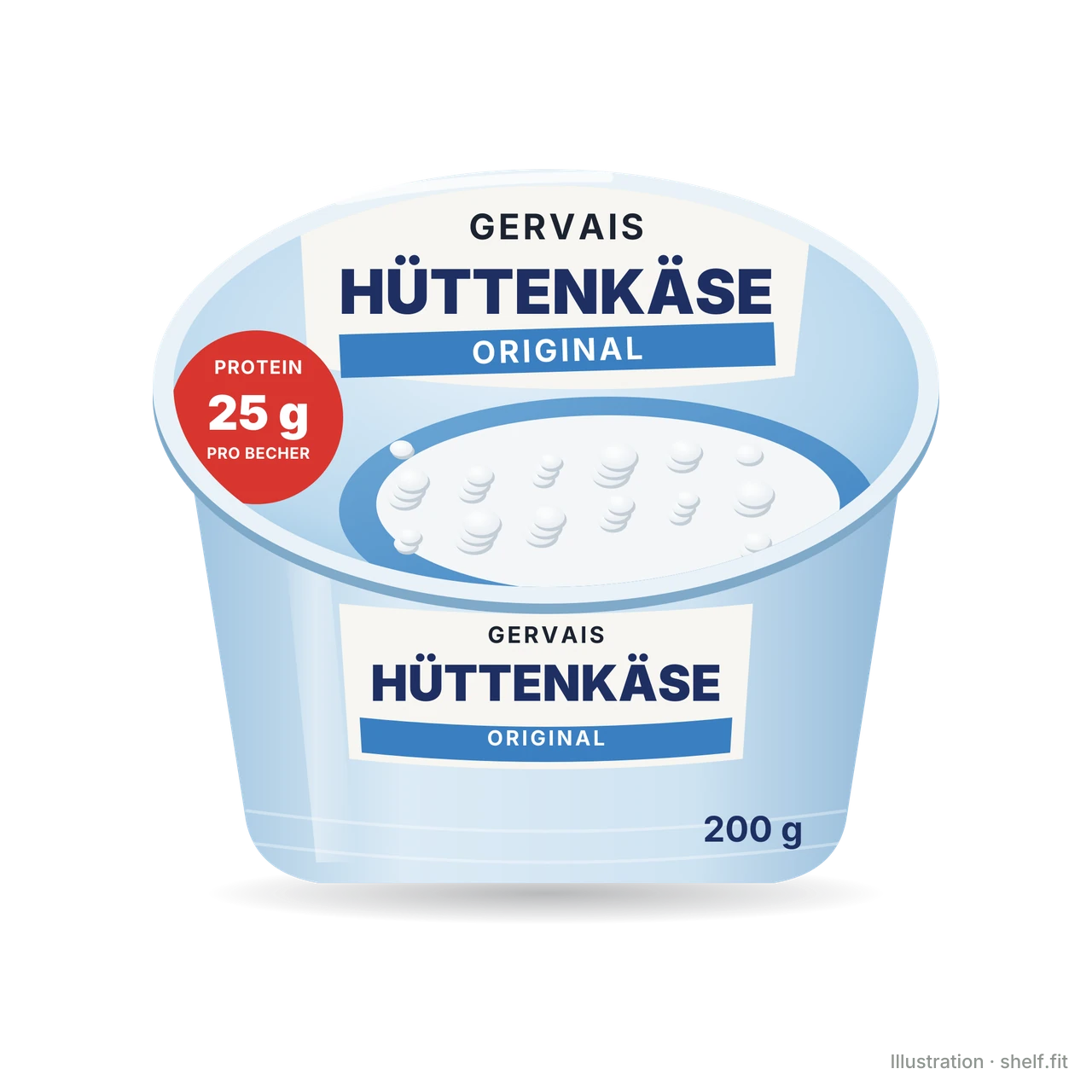 Illustration: Becher Gervais Hüttenkäse Original, 200 g