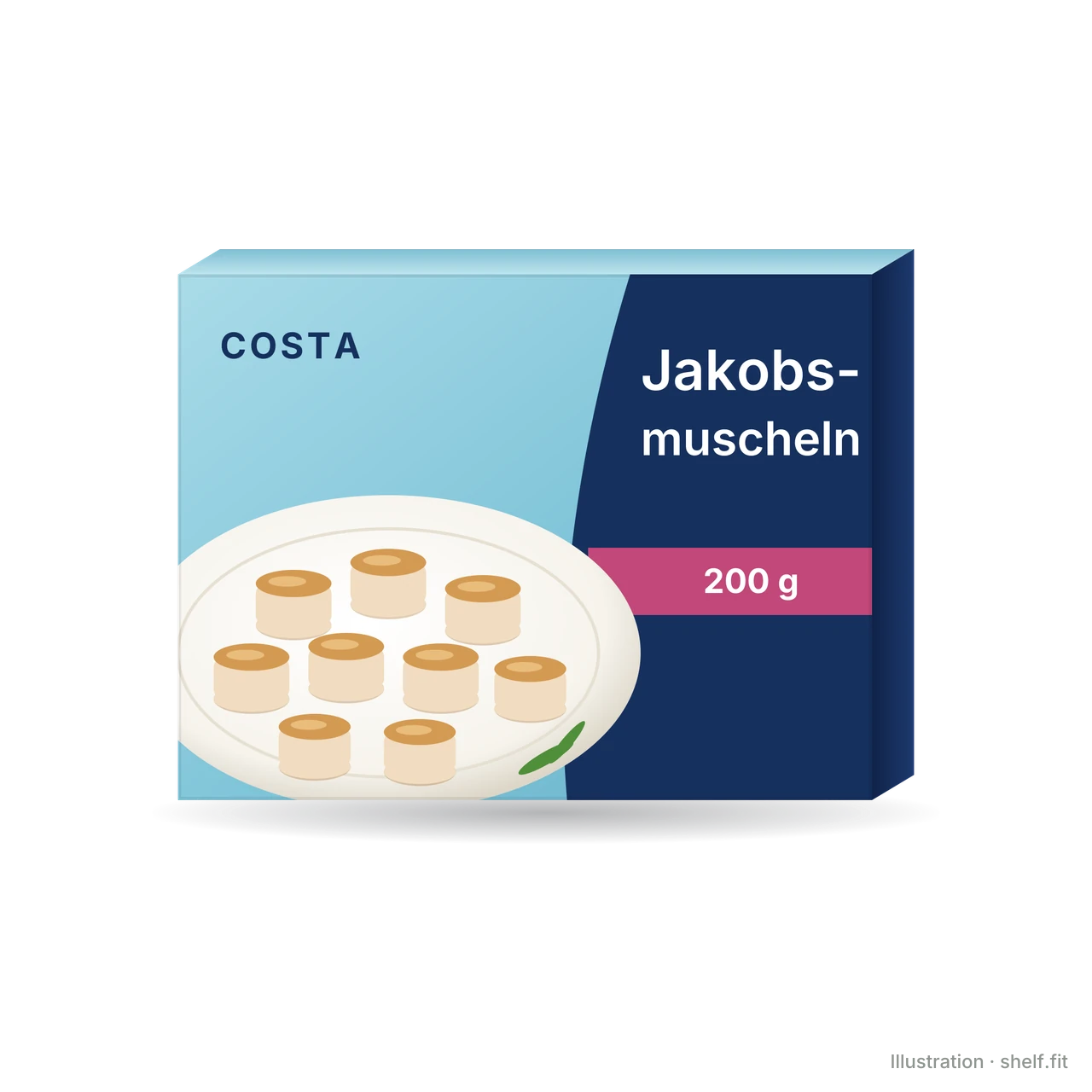Illustration: Packung COSTA Jakobsmuscheln, 200 g