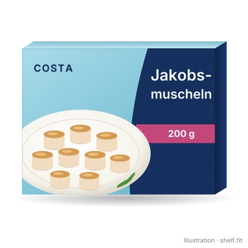Illustration: Packung COSTA Jakobsmuscheln, 200 g