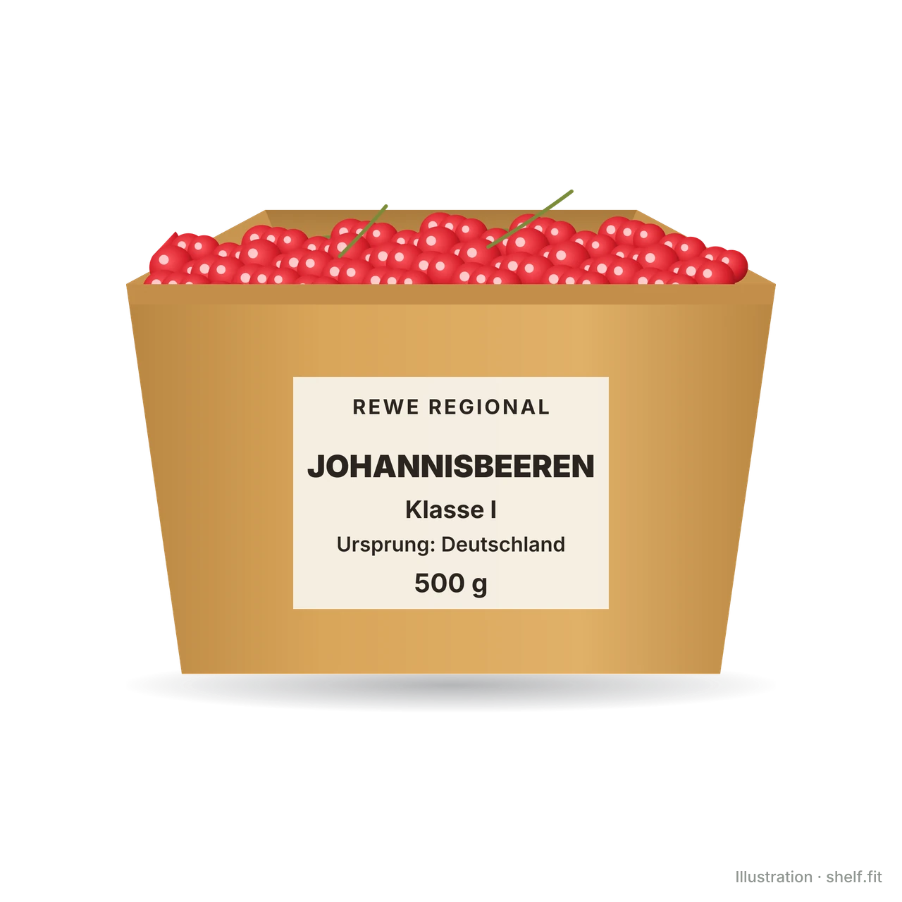 Illustration: Schale REWE Regional Johannisbeeren, 500 g