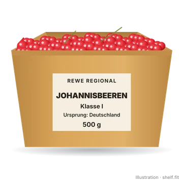 Illustration: Schale REWE Regional Johannisbeeren, 500 g