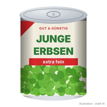 Illustration: Junge Erbsen extra fein