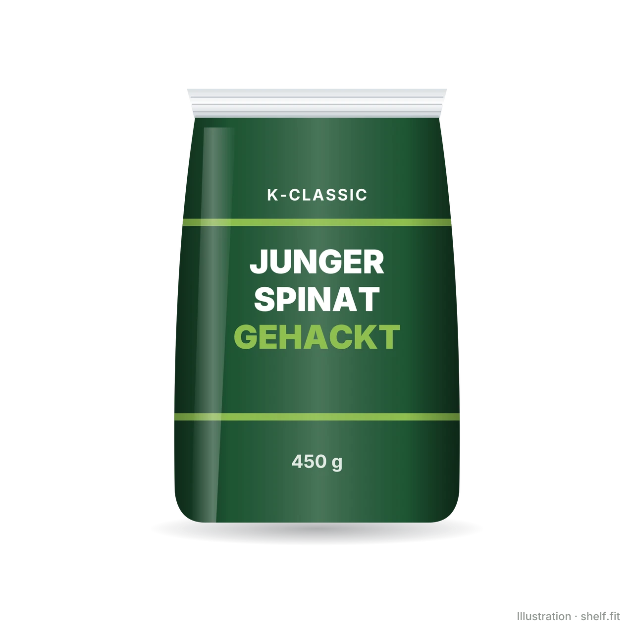 Illustration: Junger Spinat gehackt