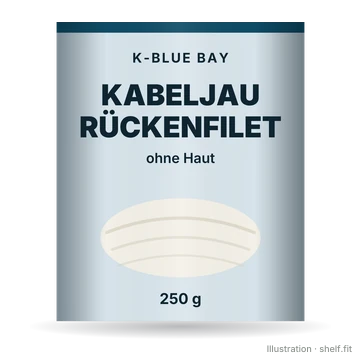 Illustration: Kabeljau Rückenfilet ohne Haut