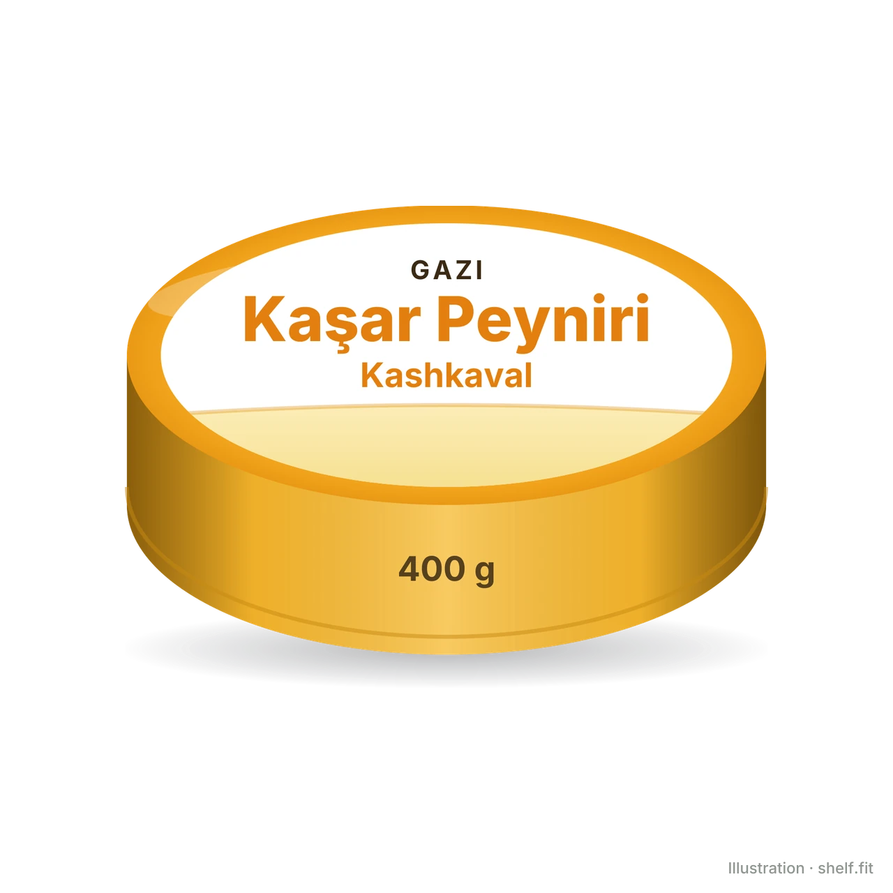 Illustration: Laib GAZI Kaşar Peyniri Kashkaval, 400 g