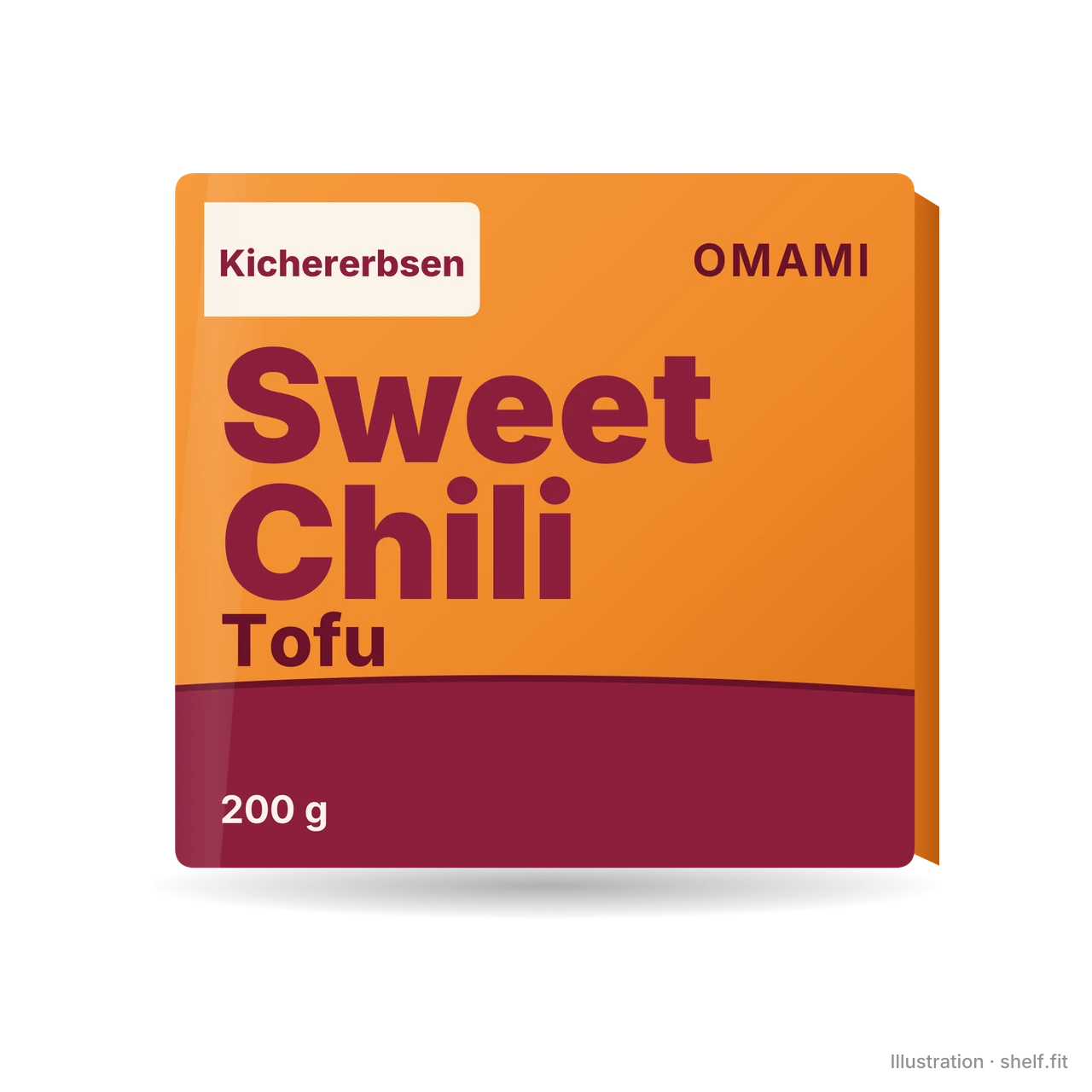 Illustration: Packung Omami Kichererbsen Tofu Sweet Chili, 200 g