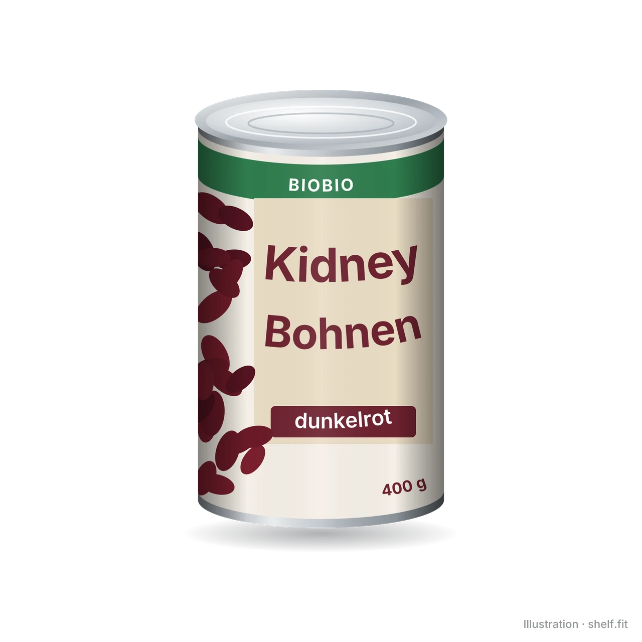 Illustration: Kidney Bohnen dunkelrot
