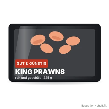 Illustration: King Prawns Garnelen, roh und geschält