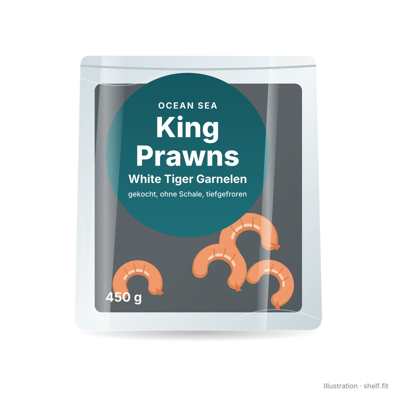 Illustration: King Prawns White Tiger Garnelen