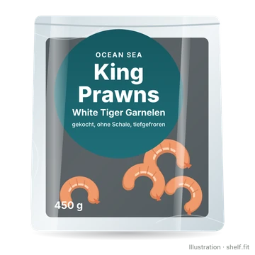 Illustration: King Prawns White Tiger Shrimp