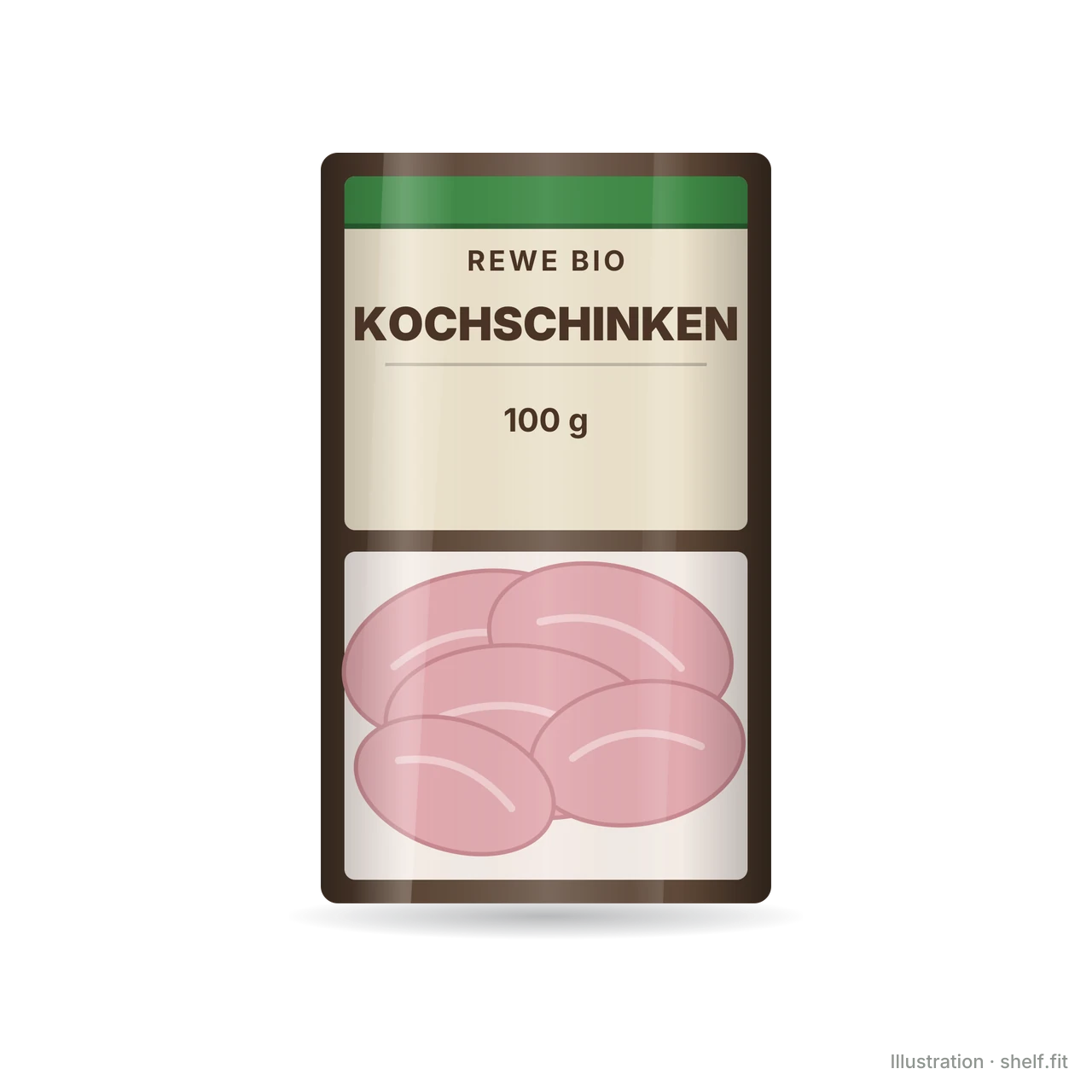 Illustration: Packung REWE Bio Kochschinken, 100 g