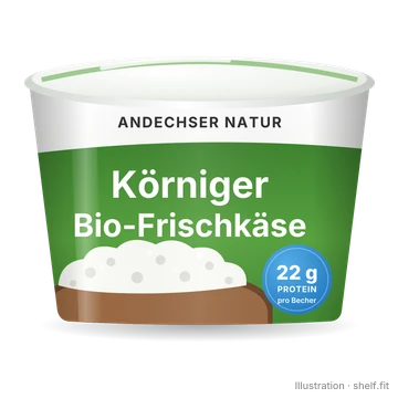 Illustration: Becher Andechser Natur Körniger Bio-Frischkäse, 200 g