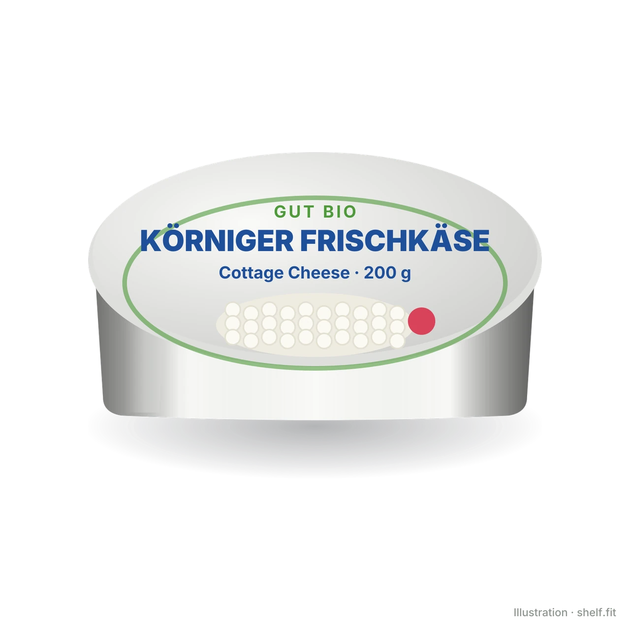 Illustration: Körniger Bio-Frischkäse