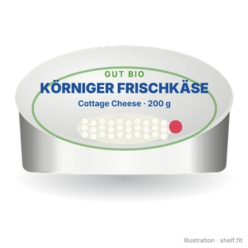 Illustration: Körniger Bio-Frischkäse