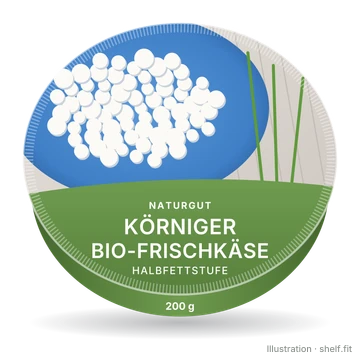 Illustration: Becher Naturgut Körniger Bio-Frischkäse, 200-g-Becher