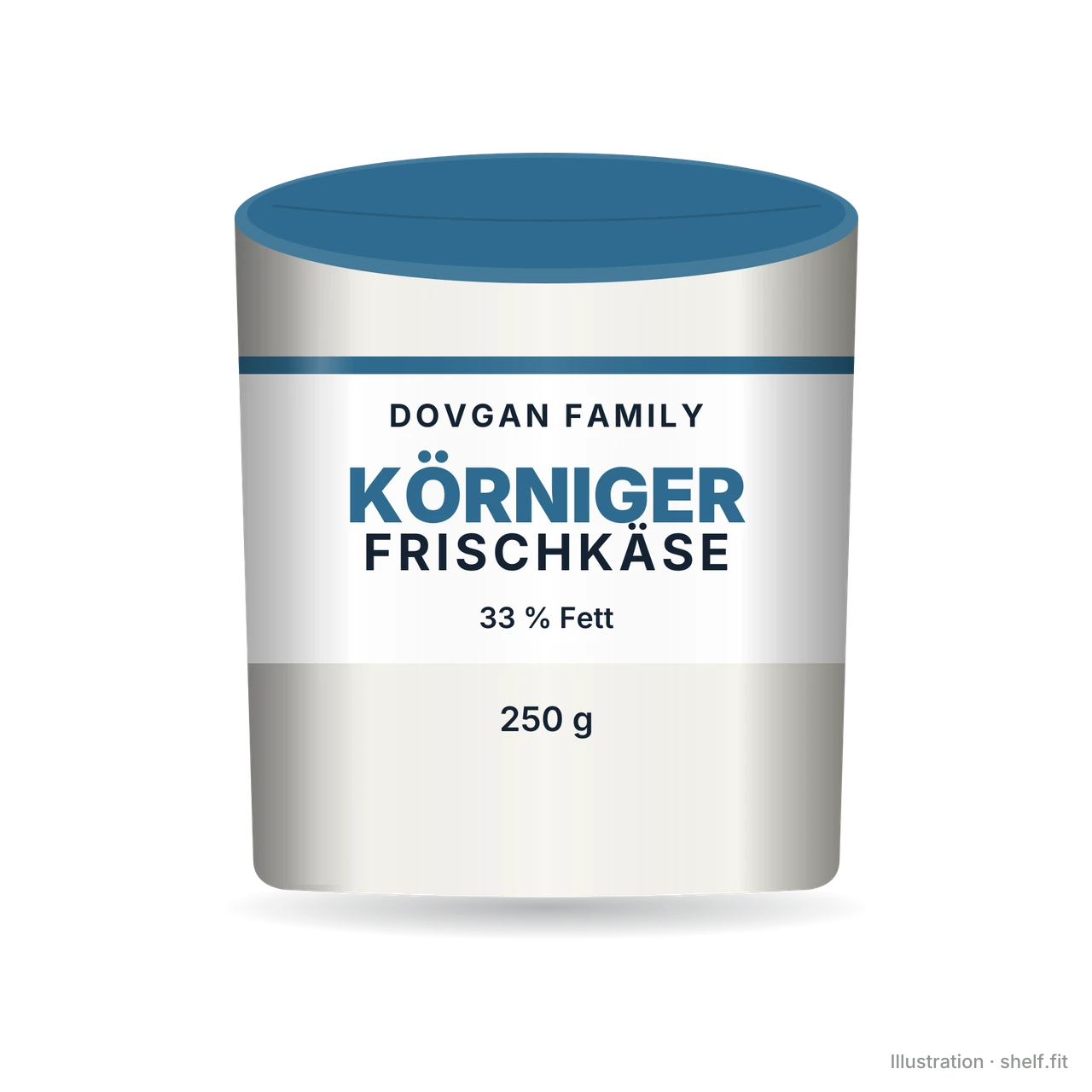 Illustration: Körniger Frischkäse 33 % Fett