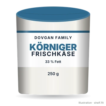 Illustration: Körniger Frischkäse 33 % Fett