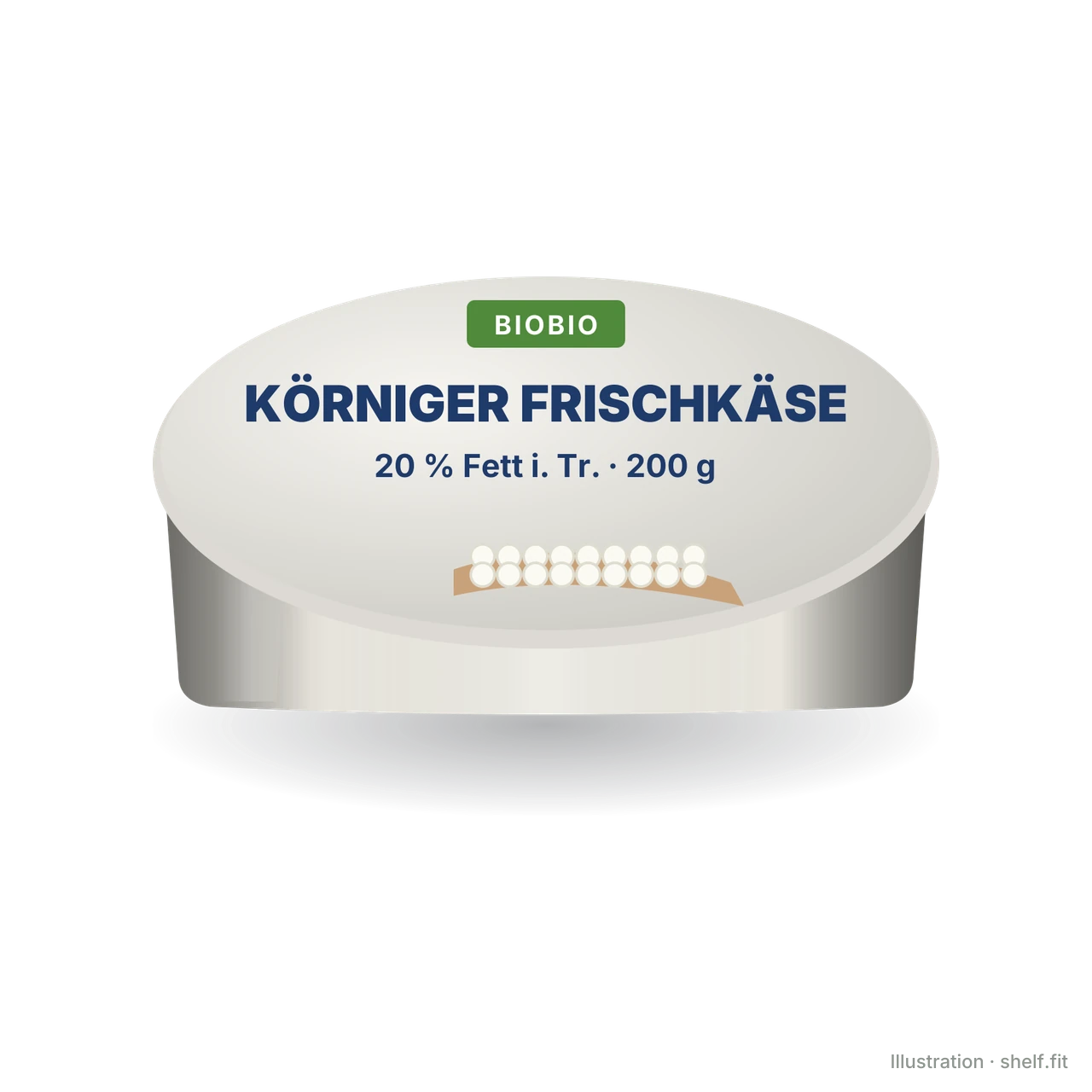 Illustration: Körniger Frischkäse Bio