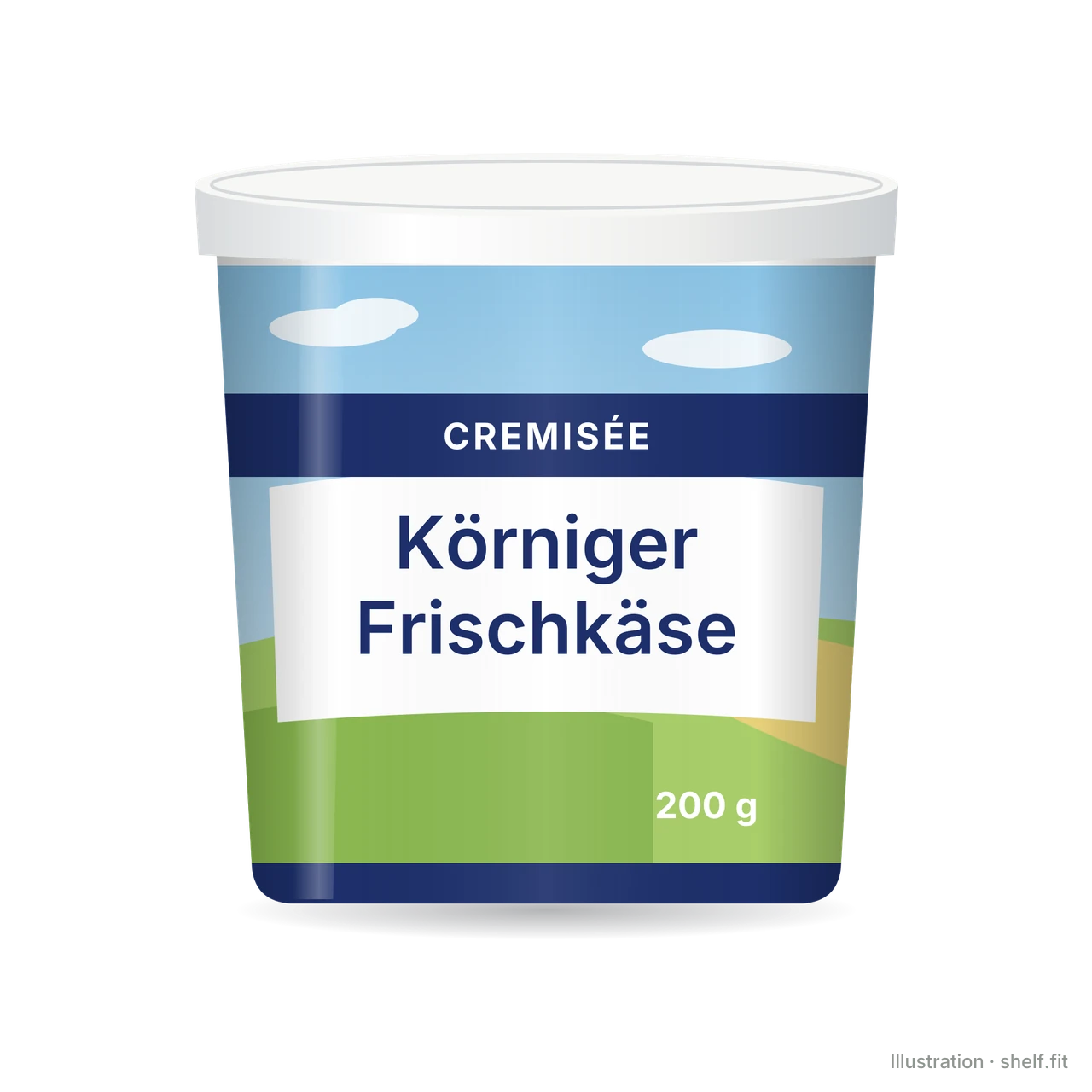 Illustration: Körniger Frischkäse