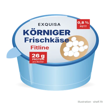 Illustration: Becher Exquisa Körniger Frischkäse Fitline, 200 g