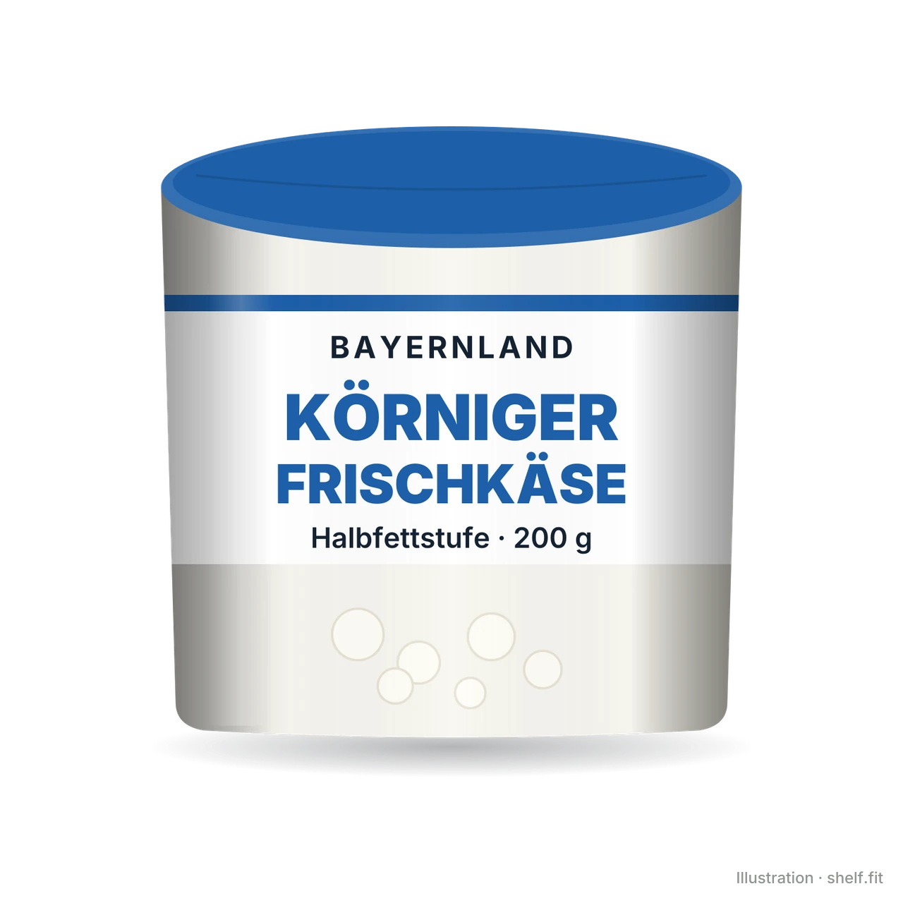 Illustration: Körniger Frischkäse, Halbfettstufe
