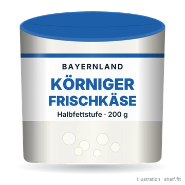 Illustration: Körniger Frischkäse, Halbfettstufe